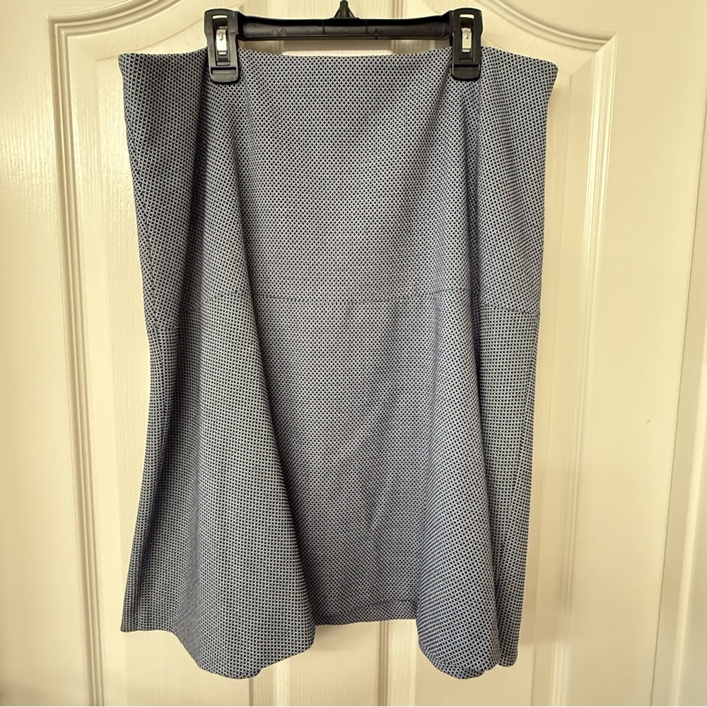 Tommy Hilfiger Navy Patterned A-Line Skirt